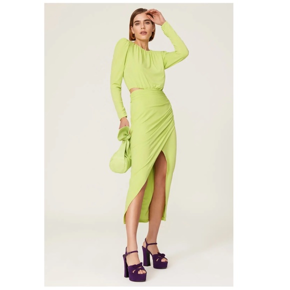 Self-Portrait Dresses & Skirts - SELF-PORTRAIT Cutout Midi Dress in Green Size US 4